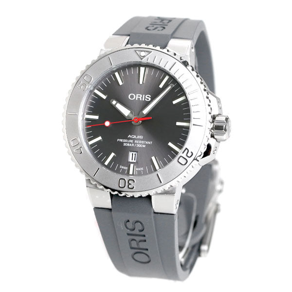 オリス 腕時計 アクイス デイト レリーフ 43.5mm 01 733 7730 4153-07 4 24 63EB ORIS 時計 自動巻き  新品 733-7730-4153RDGY