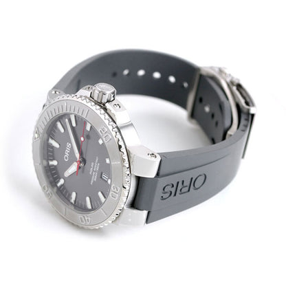 オリス 腕時計 アクイス デイト レリーフ 43.5mm 01 733 7730 4153-07 4 24 63EB ORIS 時計 自動巻き  新品 733-7730-4153RDGY
