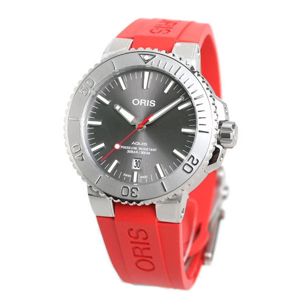 オリス 時計 アクイス デイト レリーフ 43.5mm 01 733 7730 4153-07 4 24 66EB ORIS 腕時計 自動巻き  新品 733-7730-4153RDRE
