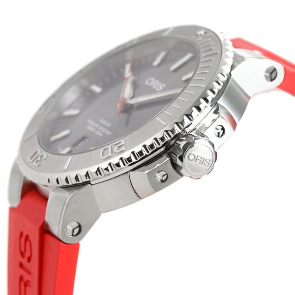 オリス 時計 アクイス デイト レリーフ 43.5mm 01 733 7730 4153-07 4 24 66EB ORIS 腕時計 自動巻き  新品 733-7730-4153RDRE