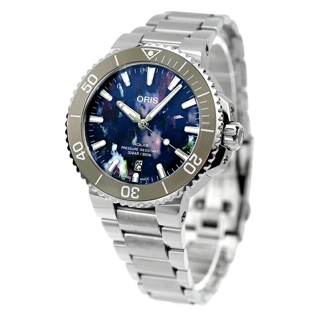 オリス 腕時計 アクイス デイト アップサイクル 41.5mm 01 733 7766 4150-Set ORIS 時計 自動巻き  新品 733-7766-4150-SET