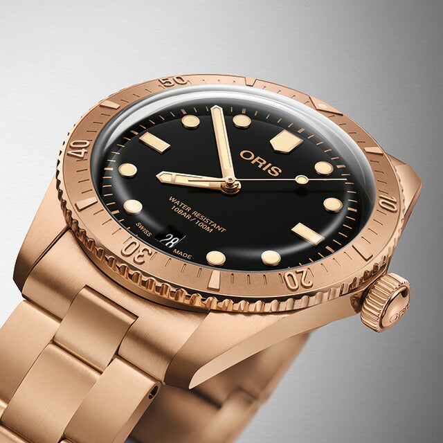 オリス 腕時計 ダイバーズ65 コットンキャンディ セピア 38mm 01 733 7771 3154-07 8 19 15 ORIS 時計 自動巻き ブロンズ 銅 新品 733-7771-3154MB
