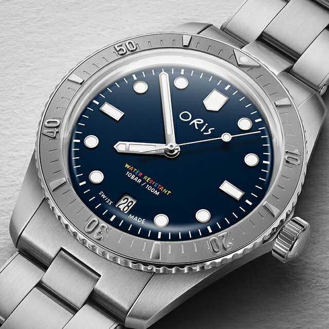 オリス ダイバーズ LFP リミテッドエディション 38mm 自動巻き 腕時計 ブランド メンズ ORIS 01 733 7771 4085-Set アナログ ブルー スイス製 733-7771-4085SET