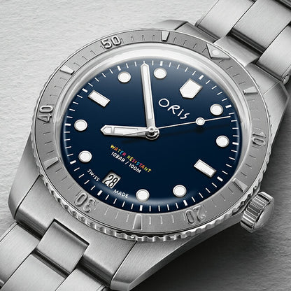 オリス ダイバーズ LFP リミテッドエディション 38mm 自動巻き 腕時計 ブランド メンズ ORIS 01 733 7771 4085-Set アナログ ブルー スイス製 733-7771-4085SET