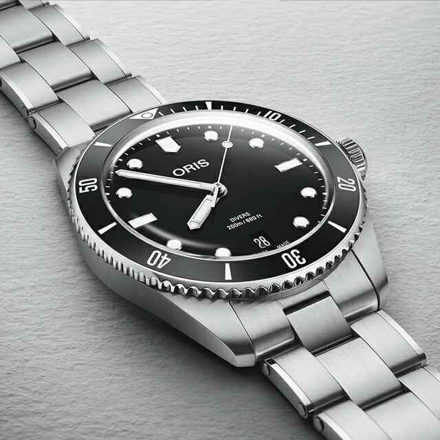 オリス ダイバーズ デイト 39mm 自動巻き 腕時計 ブランド メンズ 替えベルト ORIS 01 733 7795 4054-Set アナログ ブラック 黒 スイス製 733-7795-4054-SET