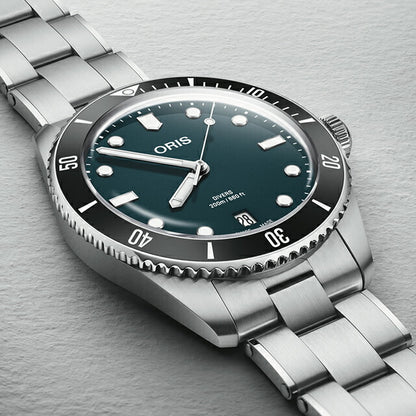 オリス ダイバーズ デイト 39mm 自動巻き 腕時計 ブランド メンズ 替えベルト ORIS 01 733 7795 4055-Set アナログ ブルー スイス製 733-7795-4055-SET