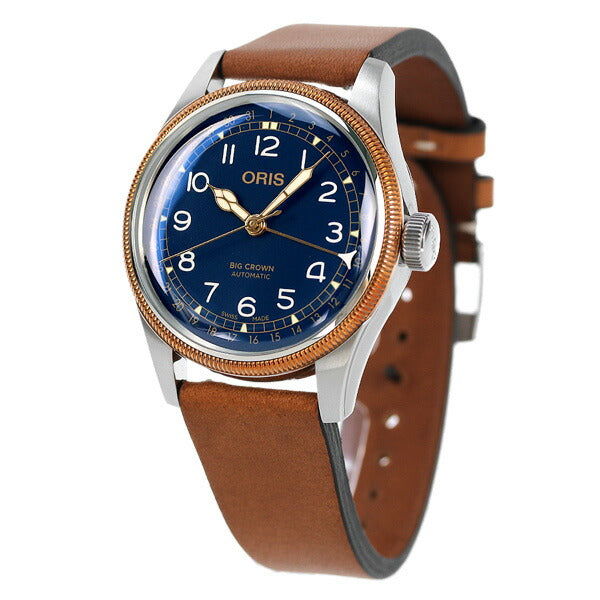 オリス 時計 ビッグクラウン ポインターデイト 40mm 01 754 7741 4365-07 5 20 58 ORIS 腕時計 自動巻き  新品 754-7741-4365LBR