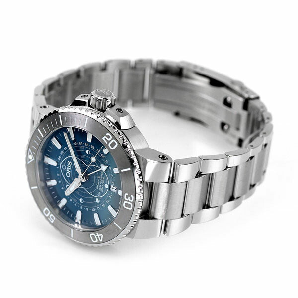 オリス 時計 アクイス ダットワット 限定モデル 43.5mm ポインタームーン 01 761 7765 4185-Set ORIS 腕時計 自動巻き  新品 761-7765-4185-SET