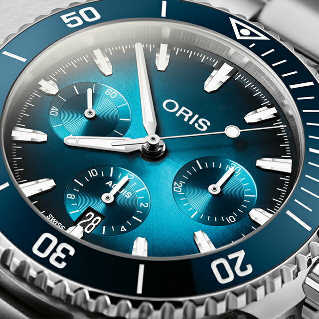 オリス アクイス クロノグラフ 43.5mm 自動巻き 腕時計 ブランド メンズ クロノグラフ ORIS 01 771 7793 4155-07 8 23 01PEB アナログ 771-7793-4155M