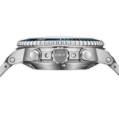 オリス アクイス クロノグラフ 43.5mm 自動巻き 腕時計 ブランド メンズ クロノグラフ ORIS 01 771 7793 4155-07 8 23 01PEB アナログ 771-7793-4155M