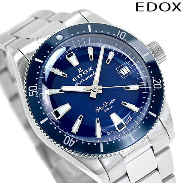 Edox Sky Diver 38日期自动观看品牌男士女士EDOX 80131-3BUM-BUIN模拟