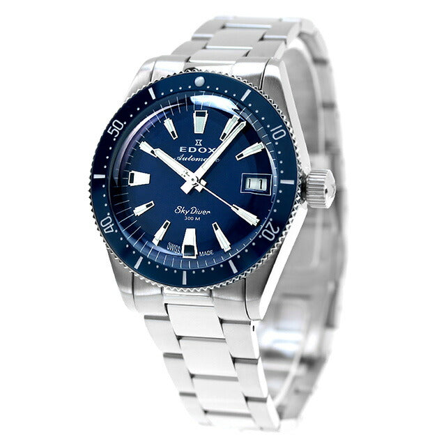 Edox Sky Diver 38日期自动观看品牌男士女士EDOX 80131-3BUM-BUIN模拟