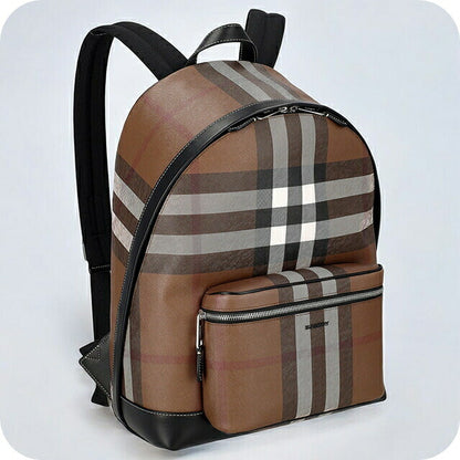 バ−バリ− リュック メンズ ブランド BURBERRY チェック 8051414 ブラウン 8051414