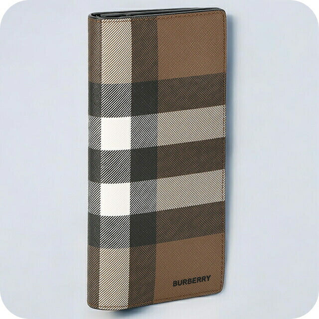 バ−バリ− 長財布 メンズ ブランド BURBERRY チェック 8052803 ブラウン/ブラック 8052803