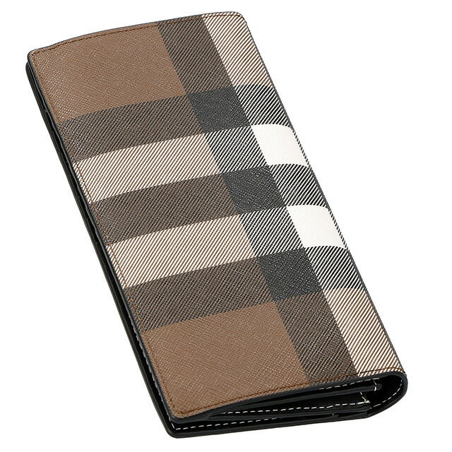 バ−バリ− 長財布 メンズ ブランド BURBERRY チェック 8052803 ブラウン/ブラック 8052803