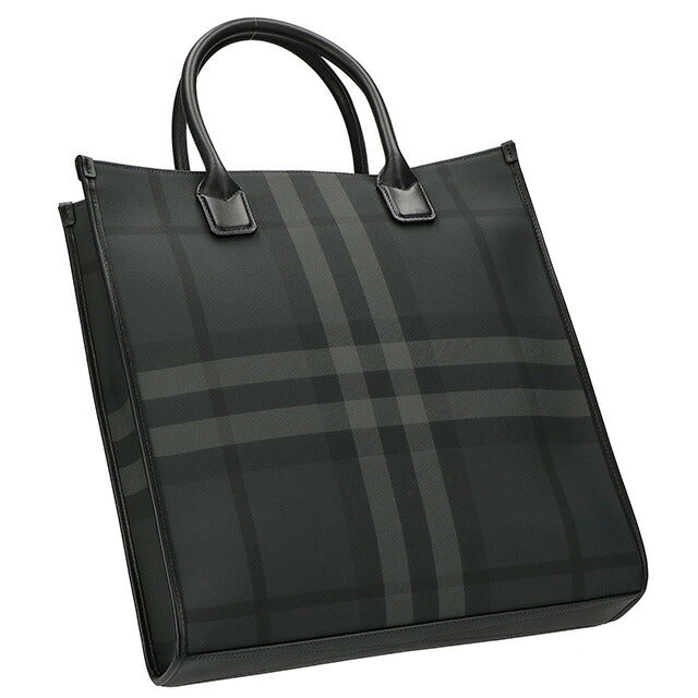 バ−バリ− トートバッグ メンズ ブランド BURBERRY チェック 8062951 ブラック 8062951
