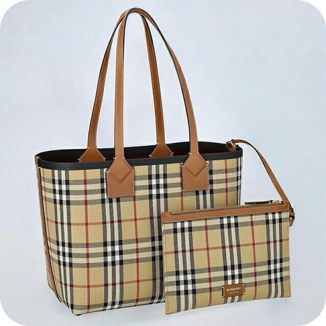 バ−バリ− トートバッグ メンズ レディース ブランド BURBERRY チェック 8066163 ベージュ 8066163