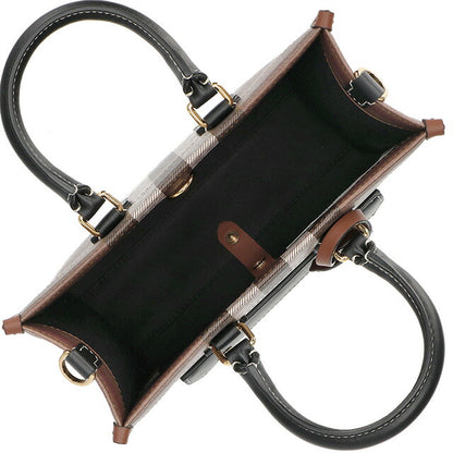 バ−バリ− ハンドバッグ レディース ブランド BURBERRY チェック 8069661 ブラウン 8069661