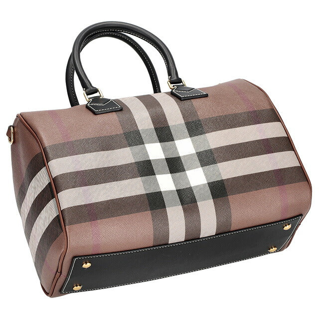 バ−バリ− ハンドバッグ レディース ブランド BURBERRY チェック 8069662 ブラウン 8069662