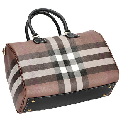 バ−バリ− ハンドバッグ レディース ブランド BURBERRY チェック 8069662 ブラウン 8069662