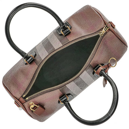 バ−バリ− ハンドバッグ レディース ブランド BURBERRY チェック 8069662 ブラウン 8069662