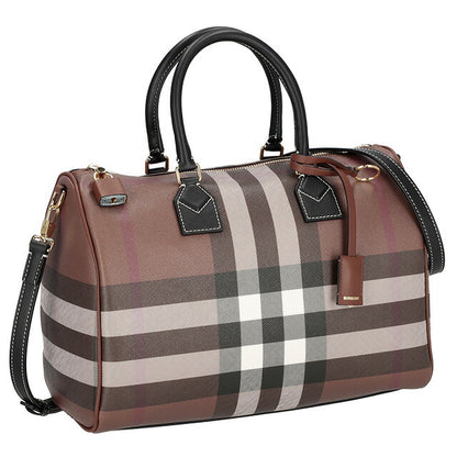バ−バリ− ハンドバッグ レディース ブランド BURBERRY チェック 8069662 ブラウン 8069662