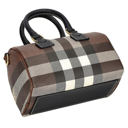 バ−バリ− ハンドバッグ レディース ブランド BURBERRY チェック 8069663 ブラウン 8069663