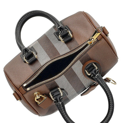 バ−バリ− ハンドバッグ レディース ブランド BURBERRY チェック 8069663 ブラウン 8069663