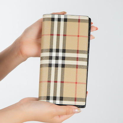 バ−バリ− 長財布 メンズ ブランド BURBERRY チェック 8069819 ベージュ/ブラック 8069819