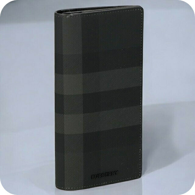 バ−バリ− 長財布 メンズ ブランド BURBERRY チェック 8070199 ブラック 8070199