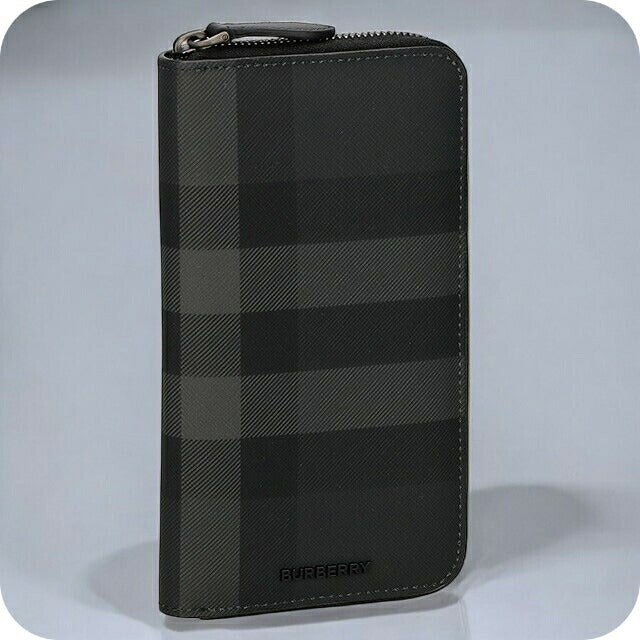 バ−バリ− 長財布 メンズ ブランド BURBERRY チェック 8070254 ブラック 8070254