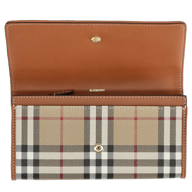 バ−バリ− 長財布 レディース ブランド BURBERRY チェック 8070414 ベージュ 8070414