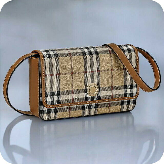 バ−バリ− ショルダーバッグ レディース ブランド BURBERRY チェック 8070421 ベージュ 8070421