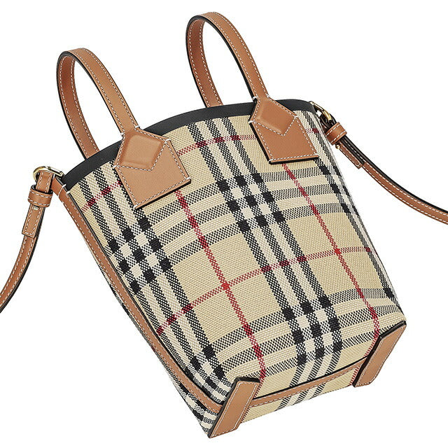バ−バリ− ハンドバッグ レディース ブランド BURBERRY チェック 8070461 ベージュ 8070461