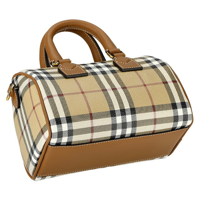 バ−バリ− ハンドバッグ レディース ブランド BURBERRY チェック 8071357 ベージュ 8071357