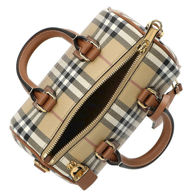バ−バリ− ハンドバッグ レディース ブランド BURBERRY チェック 8071357 ベージュ 8071357