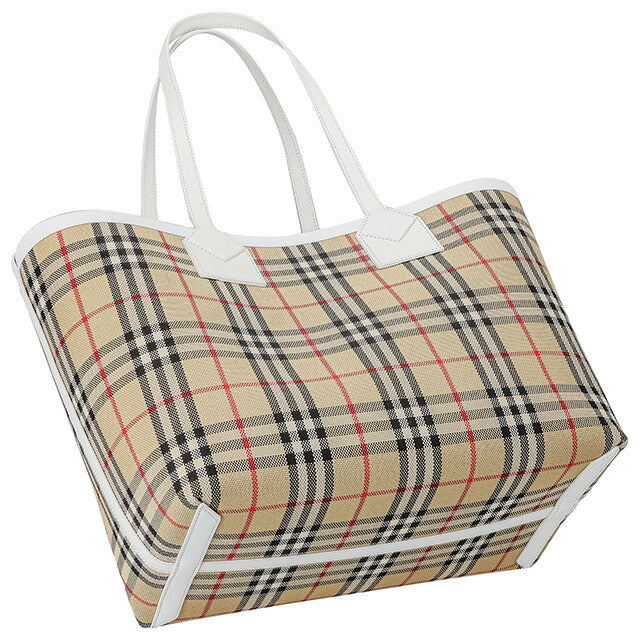 バ−バリ− トートバッグ レディース ブランド BURBERRY チェック 8072332 ベージュ 8072332