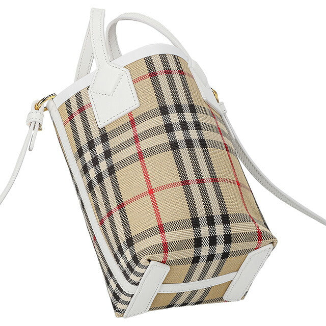 バ−バリ− ハンドバッグ レディース ブランド BURBERRY チェック 8072348 ベージュ 8072348