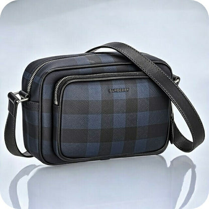 バ−バリ− ショルダーバッグ メンズ レディース ブランド BURBERRY チェック 8073271 ブラック 8073271