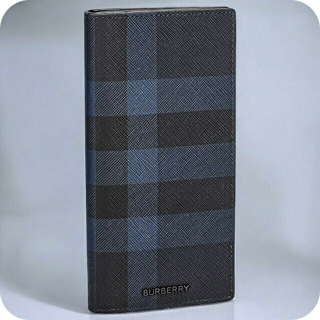 バ−バリ− 長財布 メンズ ブランド BURBERRY チェック 8073281 ブラック 8073281