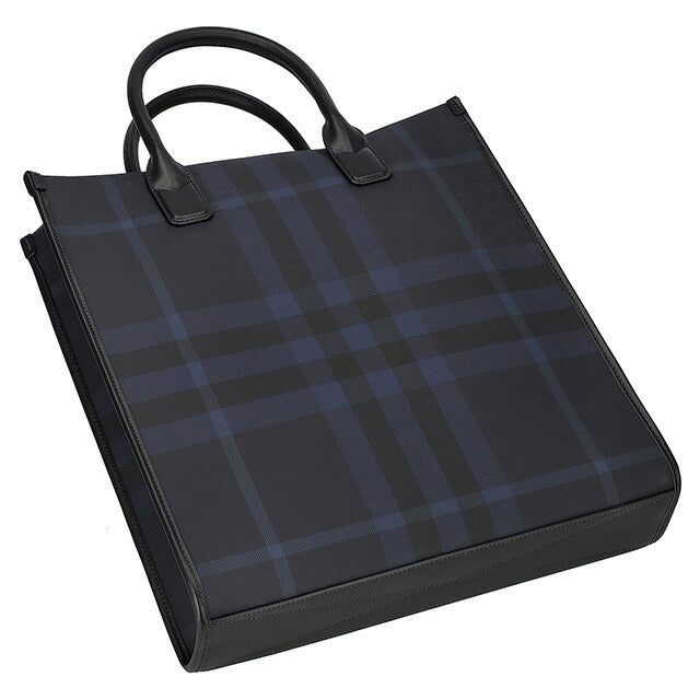 バ−バリ− トートバッグ メンズ ブランド BURBERRY チェック 8074097 ネイビー 8074097