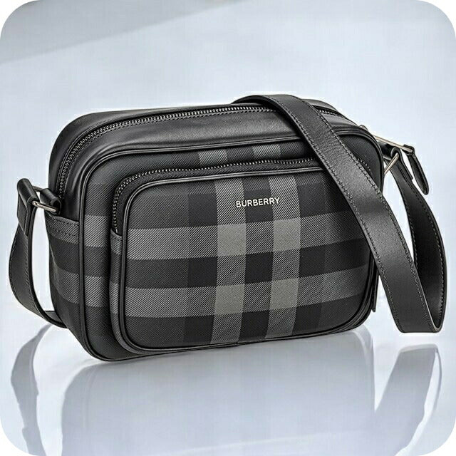 バ−バリ− ショルダーバッグ メンズ レディース ブランド BURBERRY チェック 8074099 ブラック 8074099