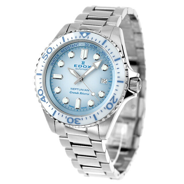 Edox Neptunian Grande储备日期自动观看品牌男士EDOX 80801-3BBUM-BUCDN