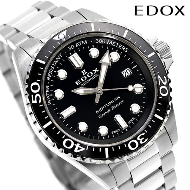 Edox Neptunian Grande储备日期自动观看品牌男士EDOX 80801-3nm-nin