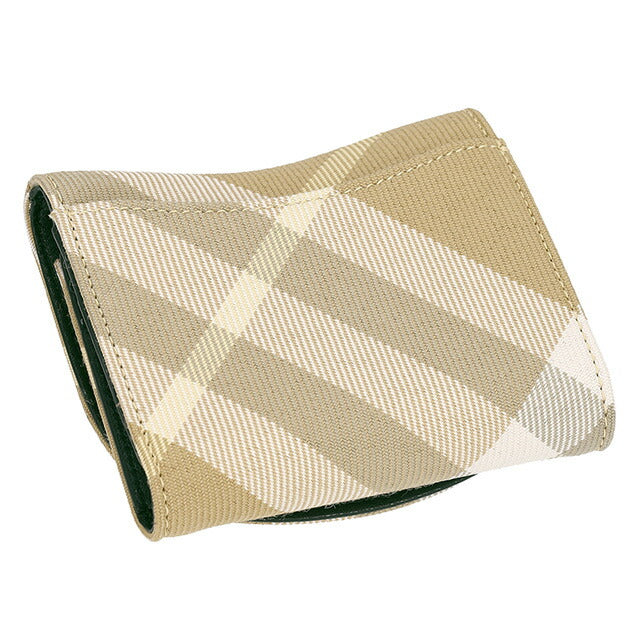 バ−バリ− 三つ折り財布 レディース ブランド BURBERRY チェック 8081783 ベージュ系 8081783