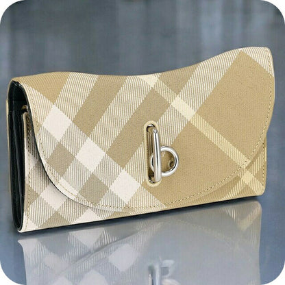バ−バリ− 長財布 レディース ブランド BURBERRY チェック 8081786 ベージュ系 8081786