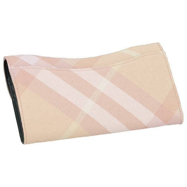 バ−バリ− 長財布 レディース ブランド BURBERRY チェック 8081787 PEACH ピンク系 8081787