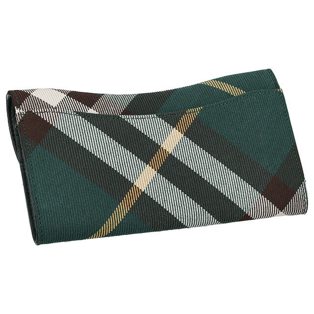 バ−バリ− 長財布 レディース ブランド BURBERRY チェック 8082331 グリーン系 8082331