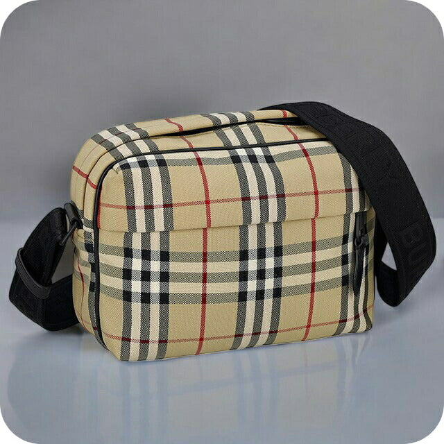 バ−バリ− ショルダーバッグ メンズ ブランド BURBERRY チェック 8084111 ベージュ 8084111