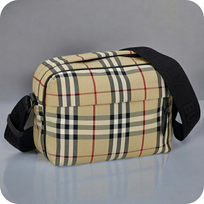 バ−バリ− ショルダーバッグ メンズ ブランド BURBERRY チェック 8084111 ベージュ 8084111